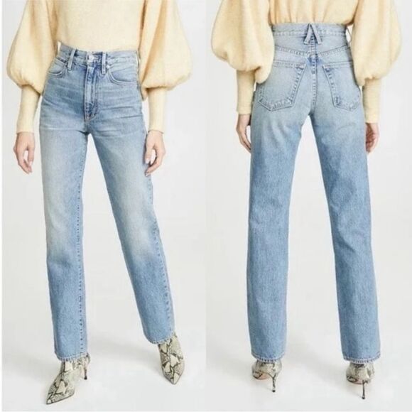 Slvrlake London Salt Flats Jeans Ultra High Rise Straight Leg Size 24 - Picture 1 of 13